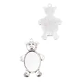 Retro Bär Anhänger aus Silberlegierung mit 18x25mm ovaler Fassung für DIY Schmuck - Antiksilber