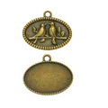 Vintage Bronze Vogel Anhänger Basis für DIY Schmuckherstellung mit Reliefdetails - Antikbronze