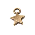 Vintage-Sternanhänger aus Zinklegierung mit rustikalem antiken Bronze-Finish - Antikbronze