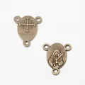 Antike Bronze Jesus Jerusalem Kreuz Verbinder für DIY religiösen Schmuck und Rosenkränze - Antikbronze
