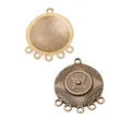 Vintage Bronze Zinklegierung Multi-Loch-Verbinder für DIY Schmuckherstellung - Antikbronze