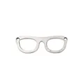 Vintage silver zinc alloy glasses shaped charms for DIY jewelry making accessories - Antique Silver