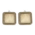 Vintage Bronze quadratische Fassungen für 30mm Edelstein Schmuckherstellung DIY-Projekte - Innendurchmesser 30mm / Antikbronze-Stil