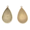 Vintage Bronze Tropfen Anhängerbasis mit Sonnenstrahlmuster für DIY Schmuckherstellung - Antikbronze