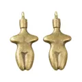 Retro zinklegering vrouwelijke vorm hangers in vintage goud voor DIY sieraden accessoires - Antiek Brons