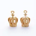 DIY vintage gold hollow crown alloy pendants for jewelry making necklaces and bracelets - KC Gold