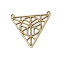 Vintage Bronze-Anhänger in Dreiecksform mit geometrischem Muster für DIY-Schmuckherstellung - Antikbronze