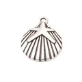 Ciondolo vintage in lega a forma di conchiglia e stella marina per gioielli fai da te - Ciondolo Stella Marina e Conchiglia Vintage / Argento Antico