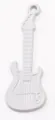 Classic silver electric guitar pendant charm accessory for DIY necklaces and jewelry making - Gray