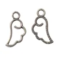 Antique silver angel wing metal charms for DIY jewelry making and craft accessories - Antique Silver