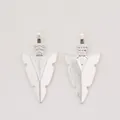 Par de colgantes de flecha de aleación de plata vintage para accesorios de joyería DIY - Plata Brillante
