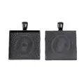 Due basi per cabochon quadrate nere da 25 mm in lega per creazione di gioielli fai da te - Nero Elettroforetico