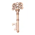 Macro detail of a vintage bronze alloy skeleton key with an integrated bottle opener - Antique Red Copper