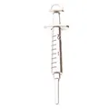 Antique silver alloy medical syringe pendant for creative DIY jewelry making projects - Antique Silver