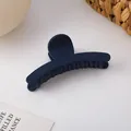 Grote matte haarklem in donkerblauw voor stylingaccessoires voor dik haar - Zwart