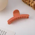 Grande pince à cheveux orange citrouille mate avec finition givrée pour femmes - Chair