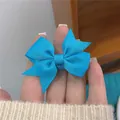Süße himmelblaue Haarspange mit Ripsbandschleife für Mädchen, vielseitiges Haar-Accessoire - Himmelblau