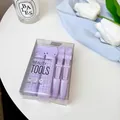 Purple hair root volumizing clip set with magic velcro rollers in clear packaging - Purple