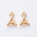 Vintage gold alloy sports charms featuring crossed baseball bats and a central ball design - KC Gold