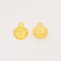 Golden baseball pendant set for DIY jewelry making featuring realistic stitch details - Gold