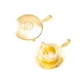 Golden miniature teacup and saucer alloy charms for DIY jewelry making accessories - Gold