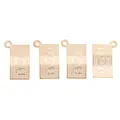 Detailed view of gold dollar sign charms for DIY jewelry with fine engraved textures - KC Gold
