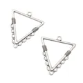Vintage Silber Dreieck-Verbinder aus Legierung für mehrsträngigen DIY Schmuck - Antiksilber