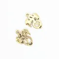 Detailed pair of golden alloy dragon connector pendants for DIY jewelry and necklaces - 21*16 / Antique Gold