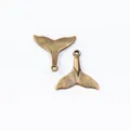 Vintage bronzen walvisstaart hangers voor DIY sieraden met antieke afwerking en lusjes - Antiek Brons