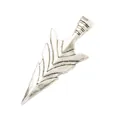 Vintage silver alloy arrow pendant with a layered 3D geometric design for DIY jewelry - Antique Silver