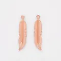 Paar roségouden legering veerhangers voor DIY-sieraden maken met fijne textuur - Roségoud