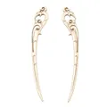 Vintage gold alloy hair sticks with traditional Chinese phoenix hollow design set - 115*18