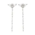 Vintage silver flower engraved metal hair sticks set with floral scroll patterns - Floral Relief Style / Antique Silver