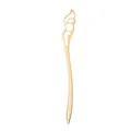 Golden vintage alloy hairpin with hollow wave pattern and sleek minimalist design - Gold