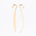 Paar goldene DIY Lesezeichen Haken aus Metall mit graviertem Vintage Blumenreliefmuster - 119*19 / Gold
