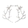 Zilveren vintage takverbindingen voor DIY-sieraden met realistische bionische texturen - Antiek Zilver