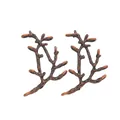 Vintage koperkleurige tak- en bladhangers voor DIY sieraden maken en accessoires - Antiek rood koper