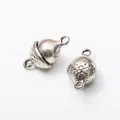 Vintage silver acorn pendants with double loops for DIY jewelry making and crafting - Antique Silver