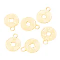 DIY retro zinc alloy gold Chinese coin pendants with Xianfeng characters for jewelry making - Gold