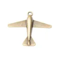 Colgante de avión de bronce vintage para fabricación de joyas DIY y llaveros únicos - Bronce Antiguo
