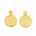 Retro golden clock charms with Roman numerals for DIY jewelry making and necklaces - Gold