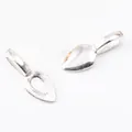 Retro DIY alloy teardrop pendant base with textured grid for jewelry making - Antique Silver