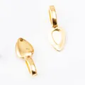 Golden drop-shaped metal pendants for DIY jewelry making with smooth teardrop design - Gold