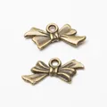 Antique bronze bow metal charms for DIY jewelry making and handmade craft accessories - Antique Bronze