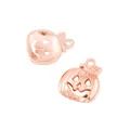 Gros plan de pendentifs citrouille en or rose pour bijoux DIY avec détails métalliques - Or rose