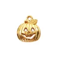 Pendentif citrouille d'Halloween doré évidé pour la création de bijoux DIY - Or