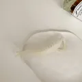 Minimalist cream-colored matte vertical hair clip for ponytail styling in daily use - Off-white