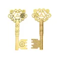 Steampunk style antique gold gear key pendants made of zinc alloy for DIY jewelry - Antique Gold