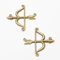 Vintage bronze alloy bow and arrow charms for DIY jewelry making accessories - 46*47 / Antique Bronze