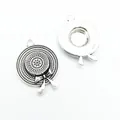 Vintage-Legierungsanhänger in Sonnenhutform mit Schleife und Aufhängeschlaufe für DIY-Schmuck - Antiksilber